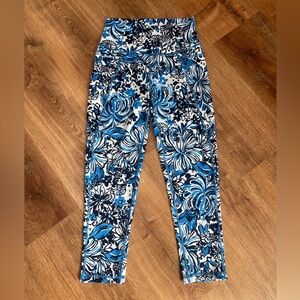 Lilly Pullitzer Luxletic South Beach High Rise Leggings Medium Printed Blue